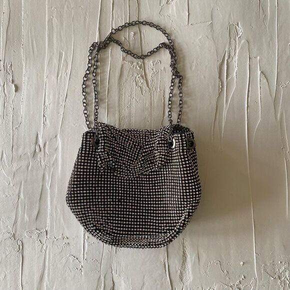 Silver Purse Metallic Small Night Out Shoulder Bag NEW!! - Picture 1 of 6